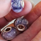 Ashes in glass charm bead 