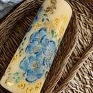 Large pillar candle, centre piece, wedding, gift, home, birthday, present.