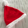 Santa hat with fur pompom