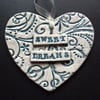 Large ceramic heart decoration