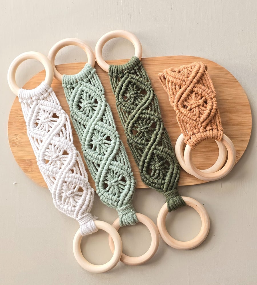 Macrame Tea Towel Holder, Boho Kitchen accessories 