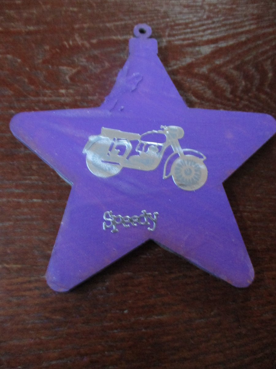 Star Speedy Motor Bike Plaque
