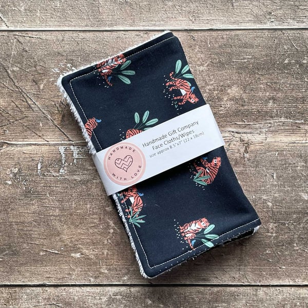 Handmade 2 Pk Face Wipes, Face Cloths, Face Flannels, Eco-Friendly Wipes-FCW09