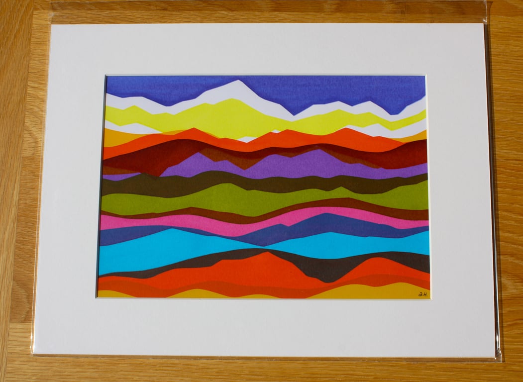 ORIGINAL SCREEN PRINT OF A LANDSCAPE 