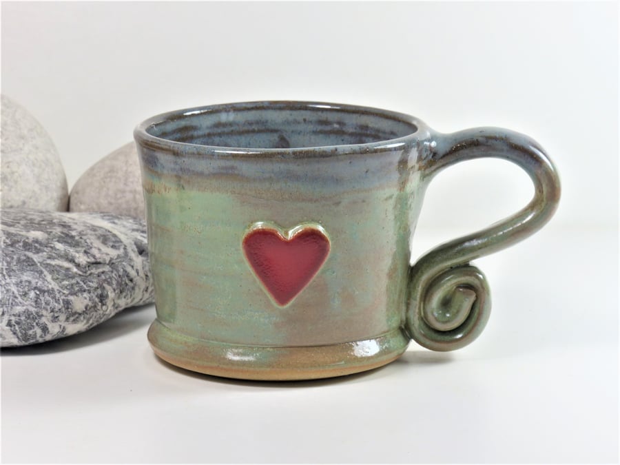 Lovely Love Mug - Handmade Wheelthrown Stoneware Pottery