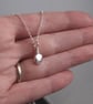 Silver necklace, silver pebble pendant - Image 6