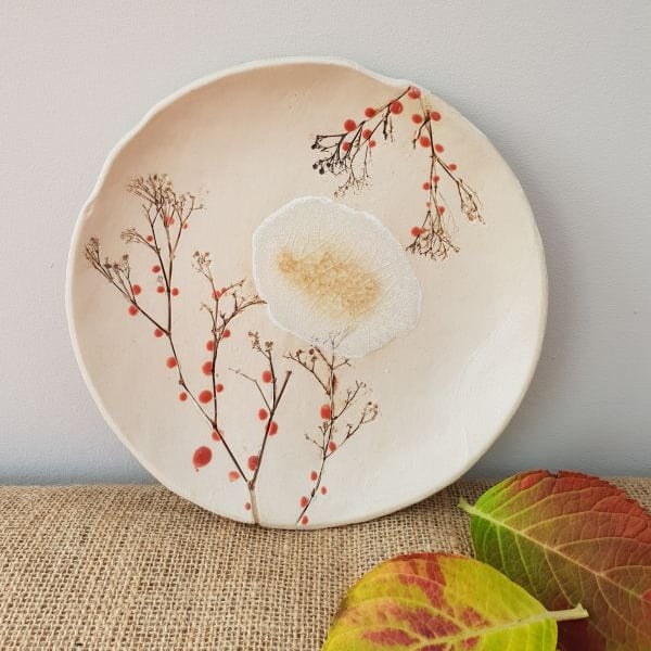 Red Berries Ceramic Dish (seconds)