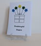 Penblwydd Hapus Happy Birthday star button present greeting card