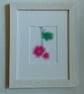 Small framed flower art prints, hand embellished with colour pencil - Image 3