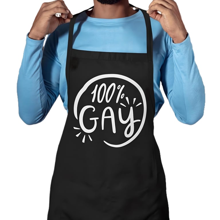 Funny Gay LGBTQ Apron 100% Gay - colour Variations