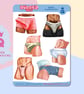 BULGES sticker sheet vol 1, waterproof vinyl gay stickers - Image 4