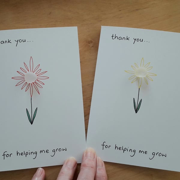 Thank you Cards, Unique Handmade Sea Glass Cards 