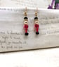 Pink Crystal Nutcracker Drop Earrings - Festive Ballet Christmas Jewellery - Image 2