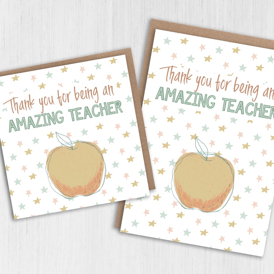 Thank you card: Amazing teacher