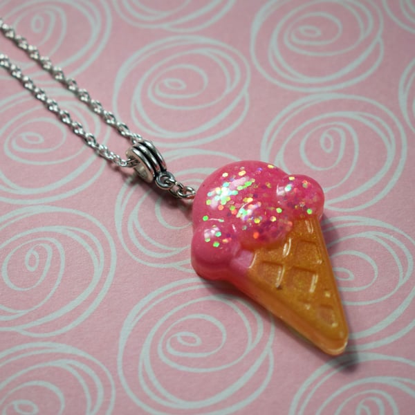 Strawberry Ice Cream Necklace