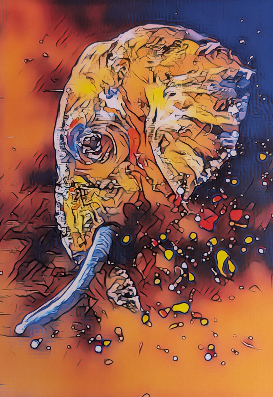 A4 Artwork Print (digital image elephant)