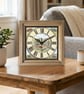 Vintage Style Farmyard & Tractor Scene Square Wooden Wall Clock -Handmade 8x8"