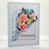 Bouquet Birthday Card - handcrafted birthday card, flowers, textured, 3D