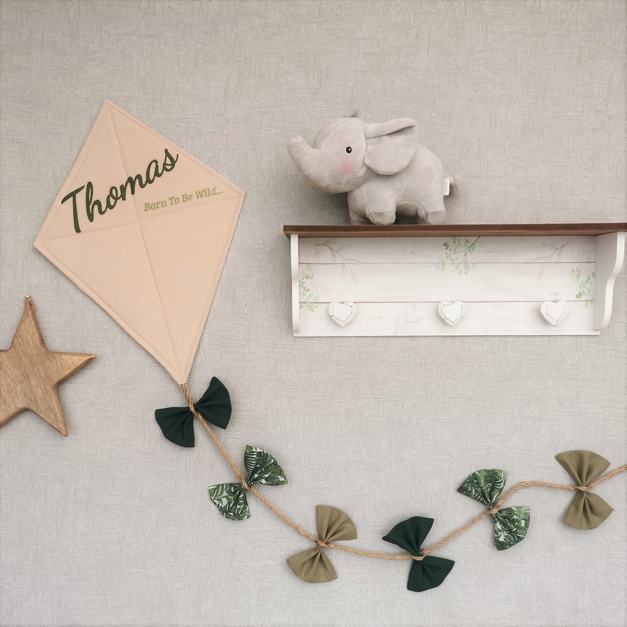 Nursery decor wall hanging, Born to be wild, Sa... Folksy