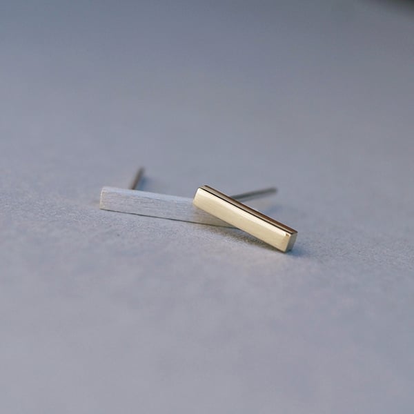 Silver Gold Small Stud Earrings