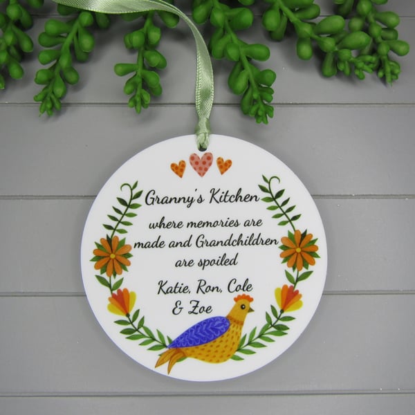 Personalised Granny's Kitchen Keepsake, Mum, Nanny, Grandma etc Birthday 