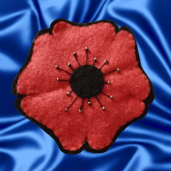 Handmade Felt Poppy Brooch