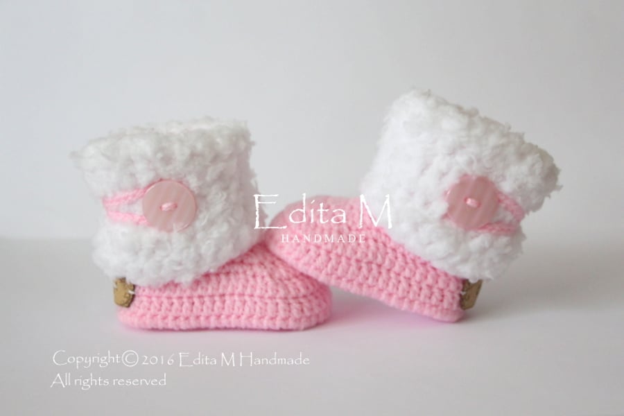 Baby booties, baby shoes, baby boots, 0-3, 3-6 months
