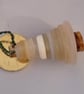 Clear and White Button Christmas Tree Decoration - Circle Topper - Image 4