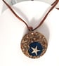 Resin Starfish Pendant Necklace: Real Sand & Stones, Beach Jewelry