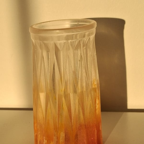 Handmade epoxy resin bud vase