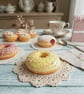 Fake Lemon Frosted Sprinkle Ring Doughnut - Image 1