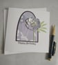 Lovely Lilac Woodland Floral Handmade Birthday Card 