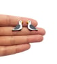 Seagull Stud Earrings - Handpainted - Bird Earrings