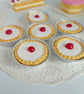 Faux Fake Bake 6 Cherry Bakeweel Tarts Cakes Party Prop, Retail Shop Prop, T.V. 