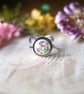 Adjustable Ring with Real Pressed Flowers - Hypoallergenic
