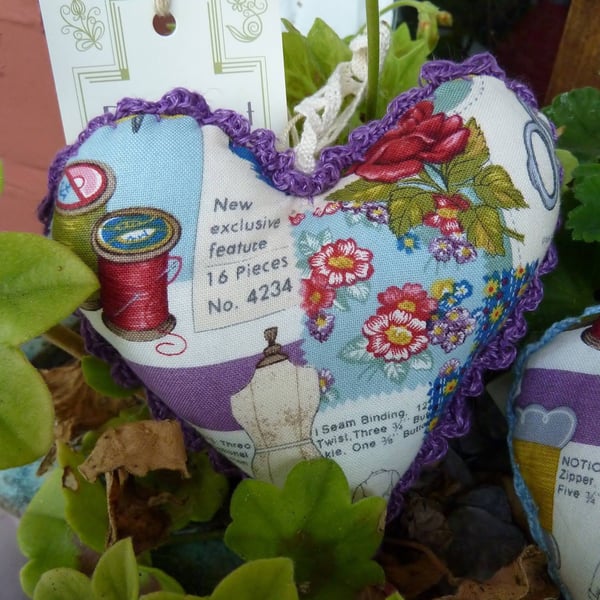 mothers day Heart shaped pincushion.