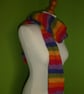 Rainbow Scarf. Tube Knit. Double Sided Scarf. Unisex Scarf - Image 5