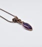 Wire Wrapped Dainty Amethyst and Copper Pendant - Image 3