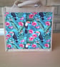 Small Jute Bag with Toucans Pocket