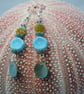  Shell & Czech glass bead drop earrings - Image 5