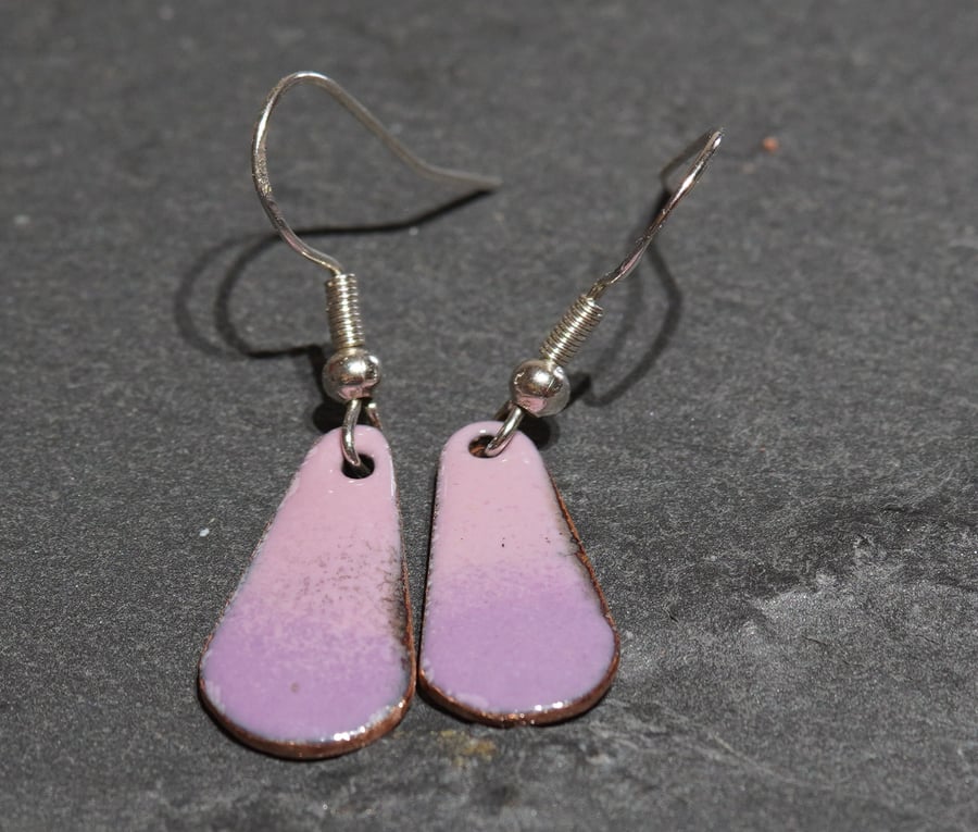 Teardrop enamel earrings