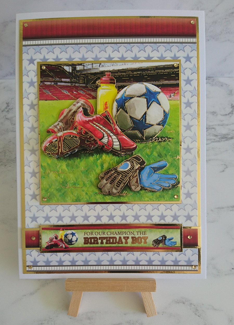 Birthday Card Football Soccer For Our Champion Birthday Boy