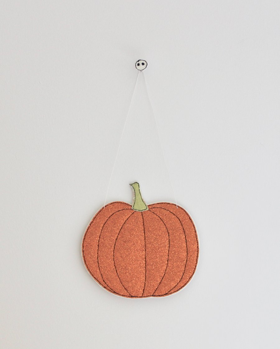 'Glittery Pumpkin' - Hanging Decoration