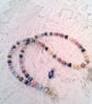Pearl and Crystal Necklace with Chandelier Pendant and Earrings, Gift for Her - Image 5