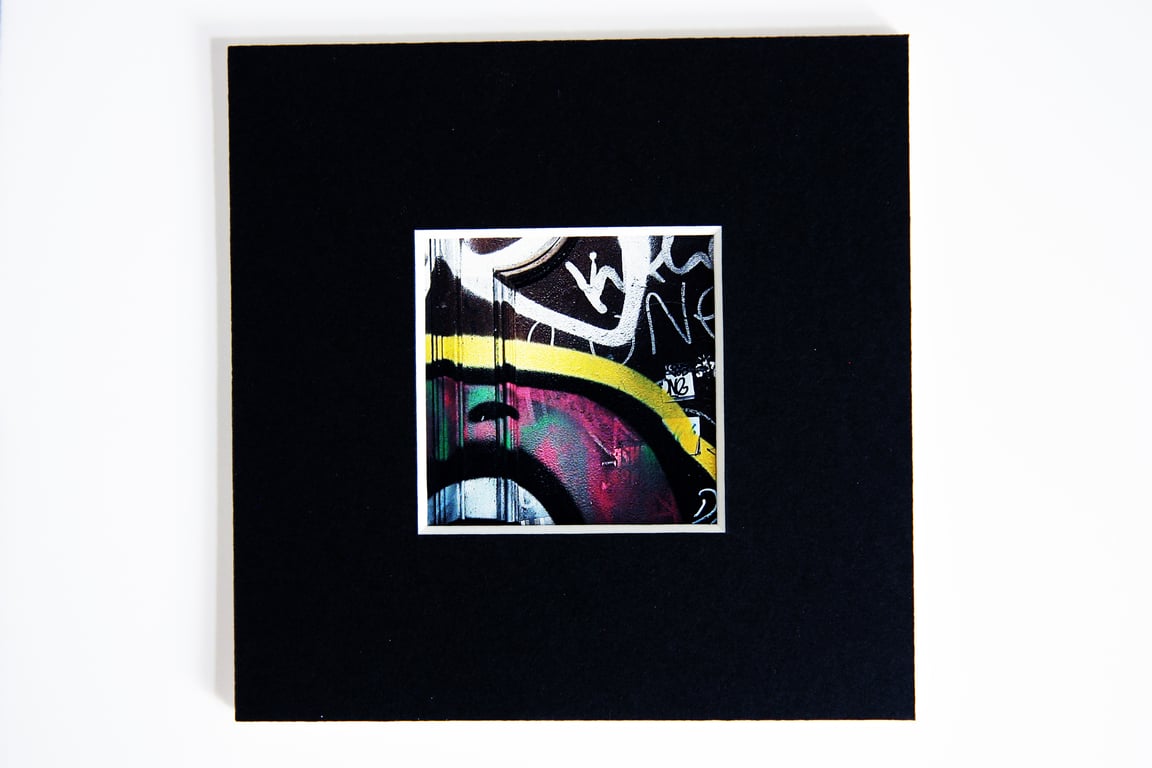 Detail of graffiti, Barcelona.4" x 4" (inches)mount, print size 2" x 2"