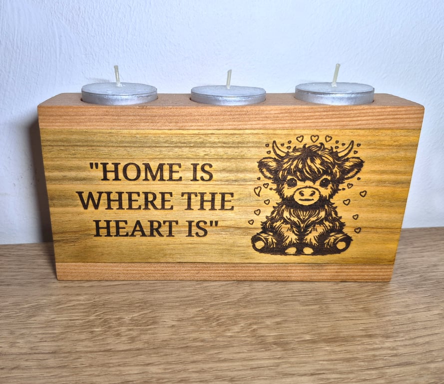 Wooden tea light  holder 