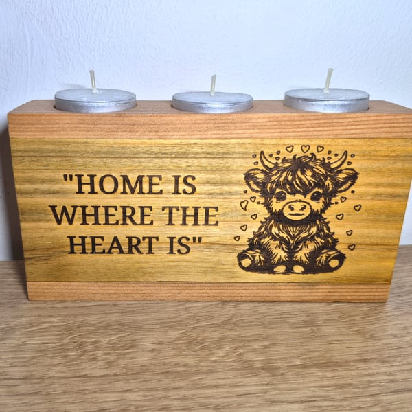 Wooden tea light  holder 