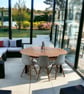 Circular Round Table, Custom Made Reclaimed Scaffold Boards - Industrial Frame L - Image 9