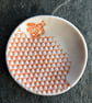 Porcelain bowl, dipping honeycomb and bee orange white The Porcelain Menagerie - Image 5