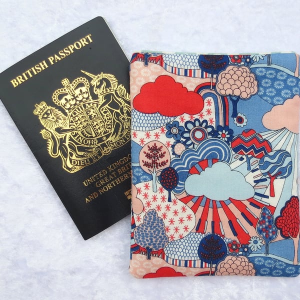 Passport Pouch, passport sleeve, made from Liberty cotton